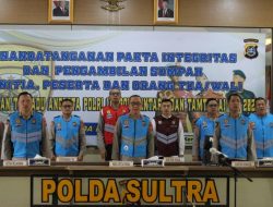 Penerimaan Terpadu Anggota Polri T.A 2025, Polda Sultra Tanda Tangani Pakta Intergritas dan Pengambilan Sumpah
