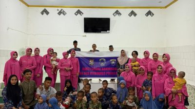 Personel dan Bhayangkari Ditbinmas Polda Sultra Gelar Bakti Sosial di Dua Panti Asuhan di Kendari