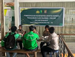 *Bid Dokkes Polda Sultra Gelar Pemeriksaan Kesehatan Gratis untuk Pengemudi Ojek Online dalam Rangka Hari Bhayangkara ke-79*