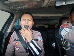*PJR Ditlantas Polda Sultra Gelar Patroli Pagi, Ajak Pengendara Tertib dan Tidak Melawan Arus*